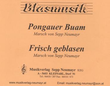 Pongauer Buam Frisch geblasen Marsch  Blasmusik Noten Blasorchester